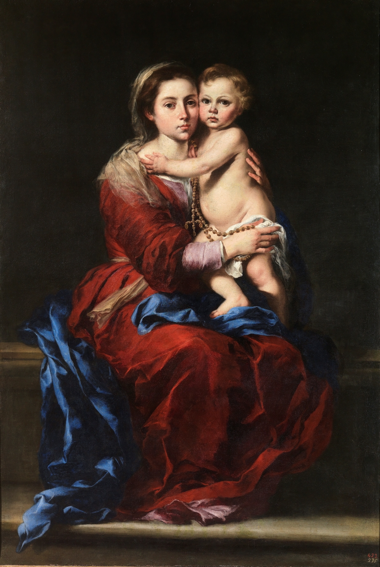 La Virgen del Rosario. Murillo. Museo del Prado.